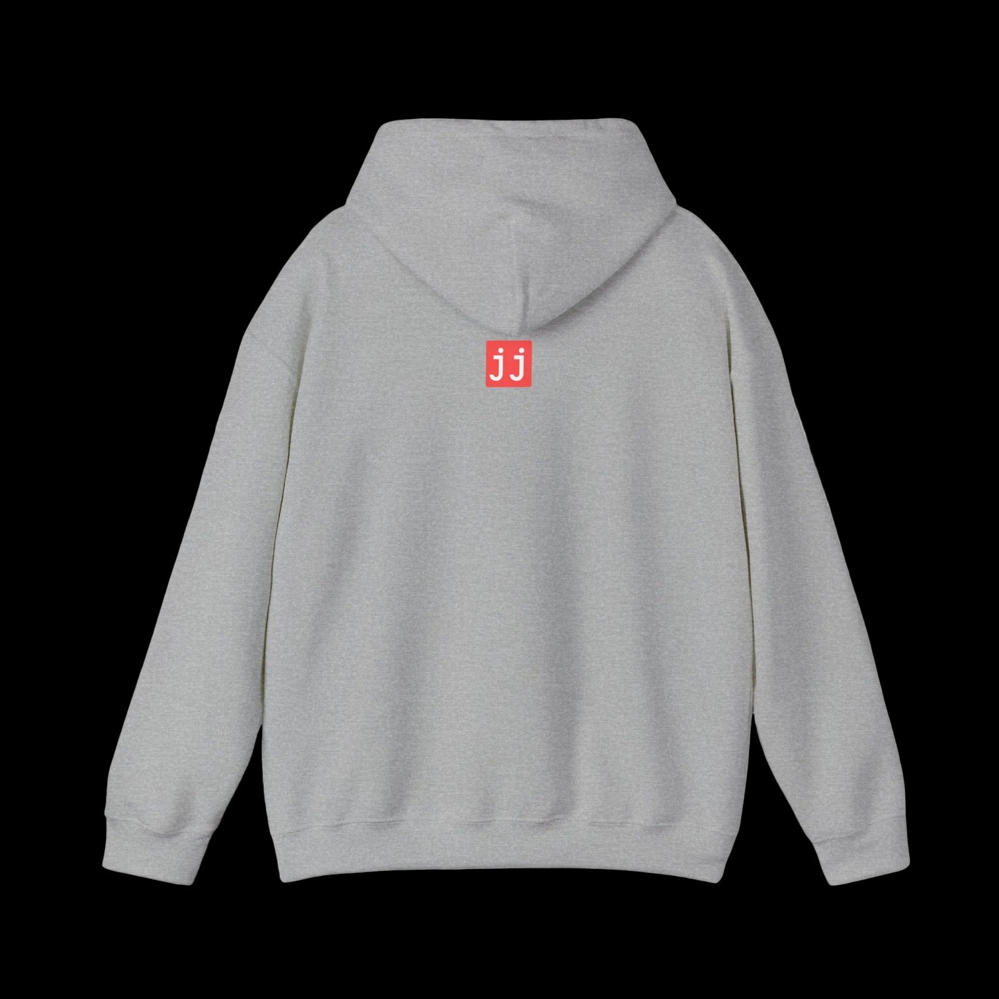 Gray hoodie with a red logo on the back against a black background. Hoodie with 'What Is A Framework' in a Google search window. Corporate, funny, business humor.