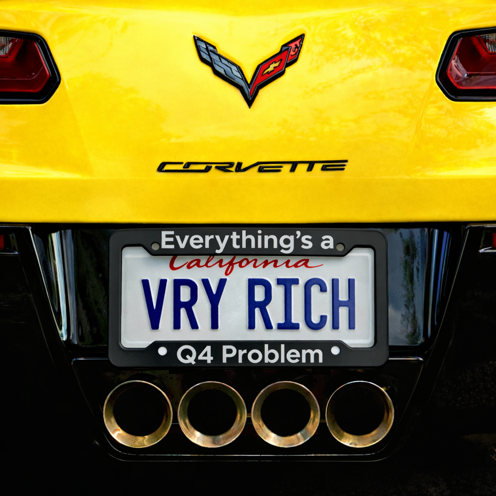 Q4 In The Rearview | License Plate Frame